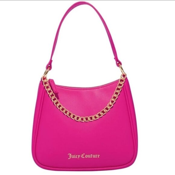 Juicy Couture Pink Purse with Gold Hardware and Chain Accent NWOT - Picture 12 of 12